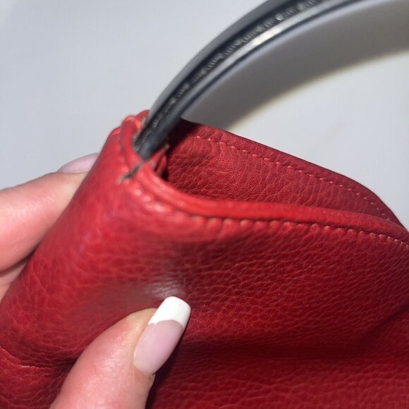 LA TOUR EIFFEL Pebble Leather Purse bucket bag tote Paris - Picture 4 of 16